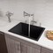 Alfi Brand Black Matte 24" x 18" Fireclay Undermount / Drop In Fireclay Kitchen Sink AB2418UD-BM - alternate 1